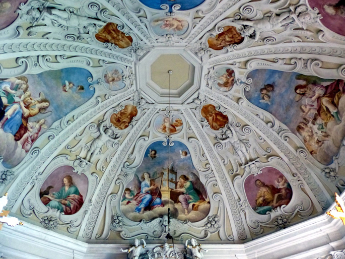 Schlosskapelle in der Burg Červený Kameň mit Fresken von Carpoforo Tencalla