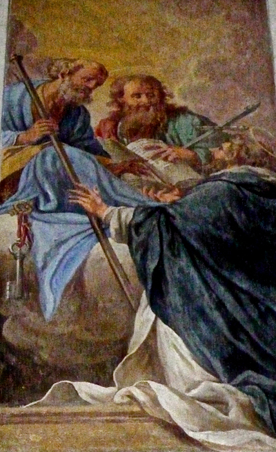 Carpoforo Tencalla, Der Hl. Dominikus mit Petrus und Paulus