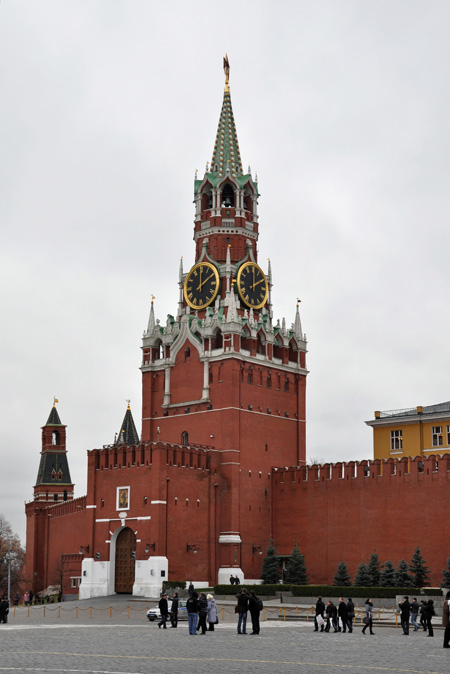 La torre Spasskaja del Cremlino di Mosca