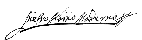 Unterschrift von Pietro Maderno